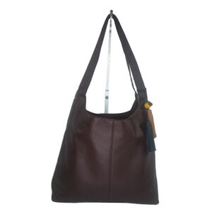 The Sak Huntley Leather Double Strap Hobo Shoulder Bag-Large-Mahogany/Brown-NWT